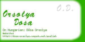 orsolya dosa business card