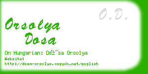 orsolya dosa business card